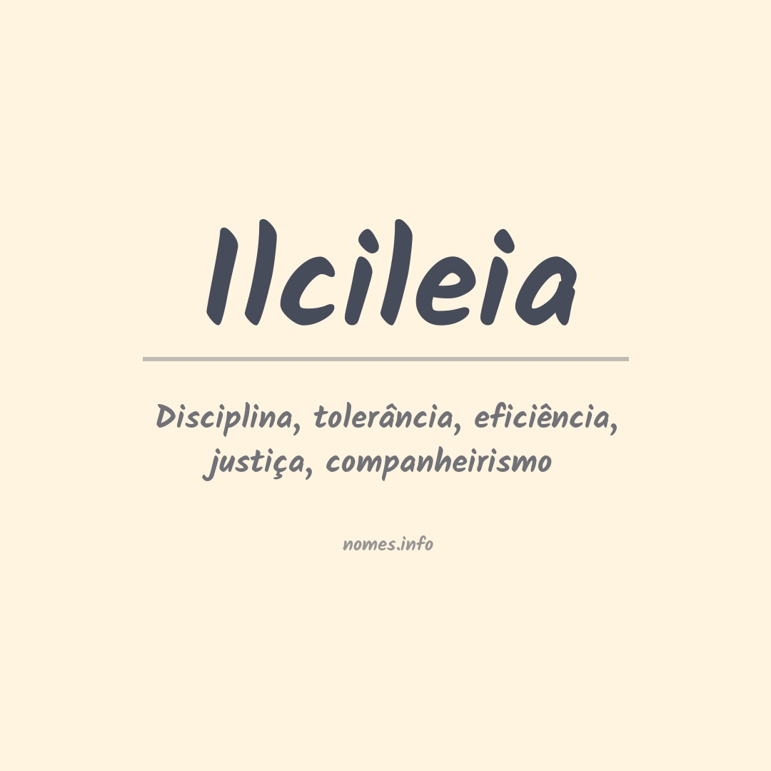 Significado do nome Ilcileia