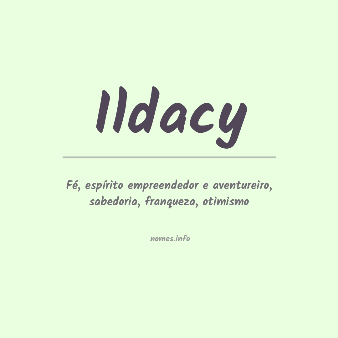 Significado do nome Ildacy