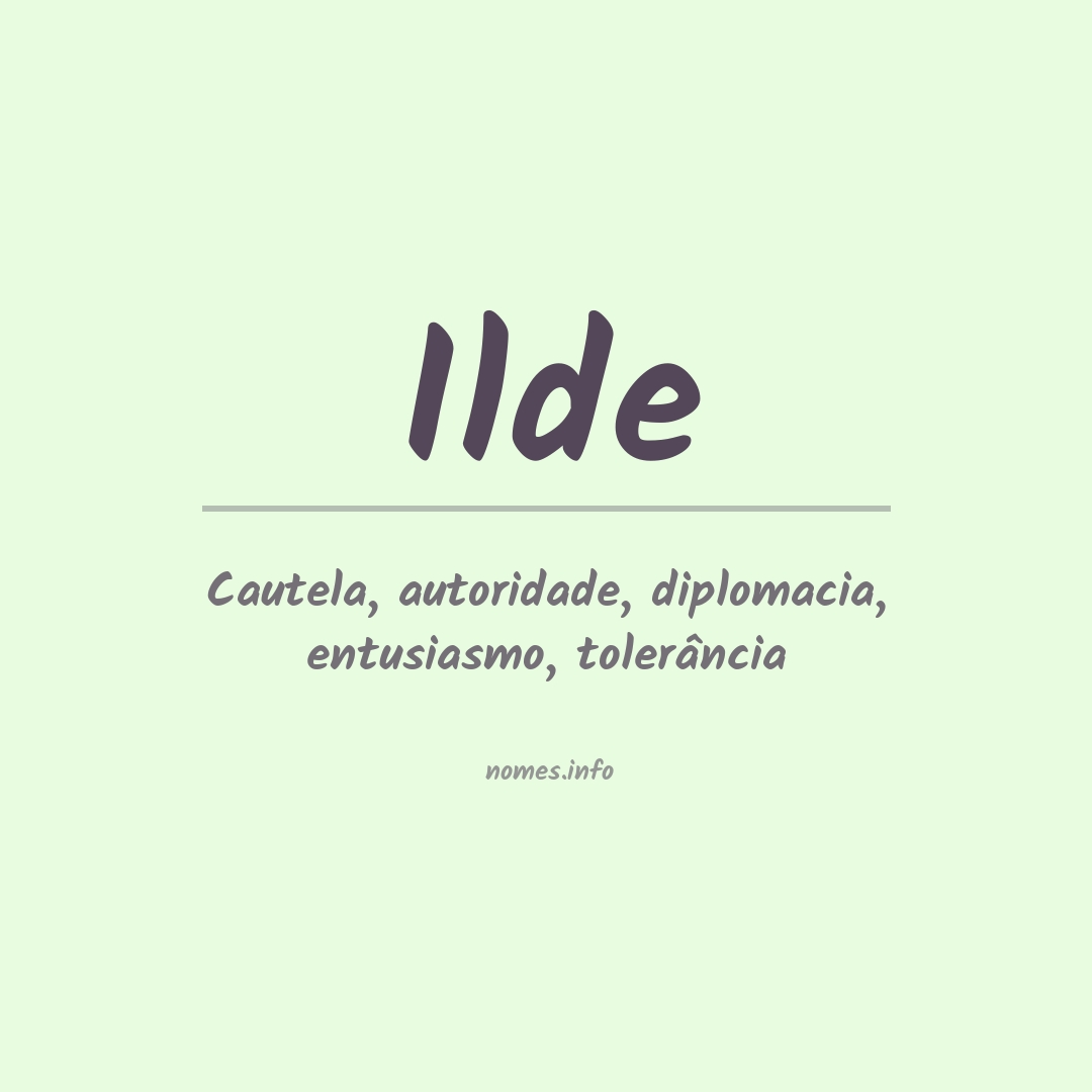 Significado do nome Ilde