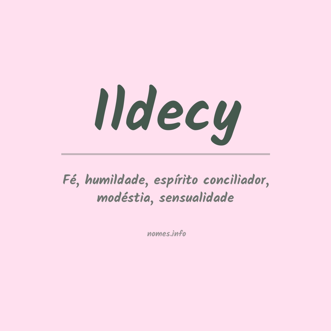 Significado do nome Ildecy
