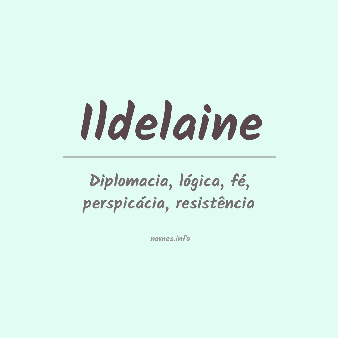 Significado do nome Ildelaine