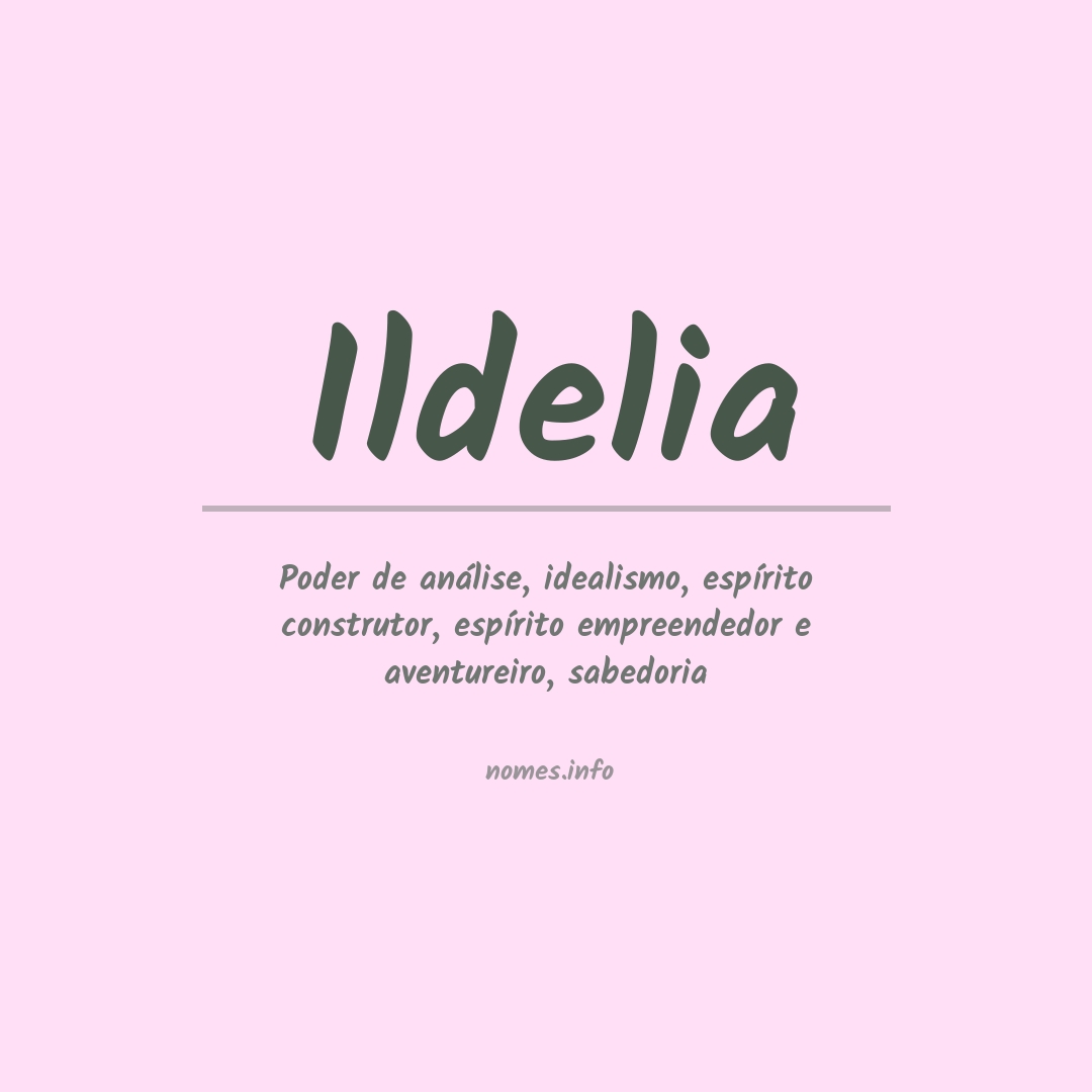 Significado do nome Ildelia