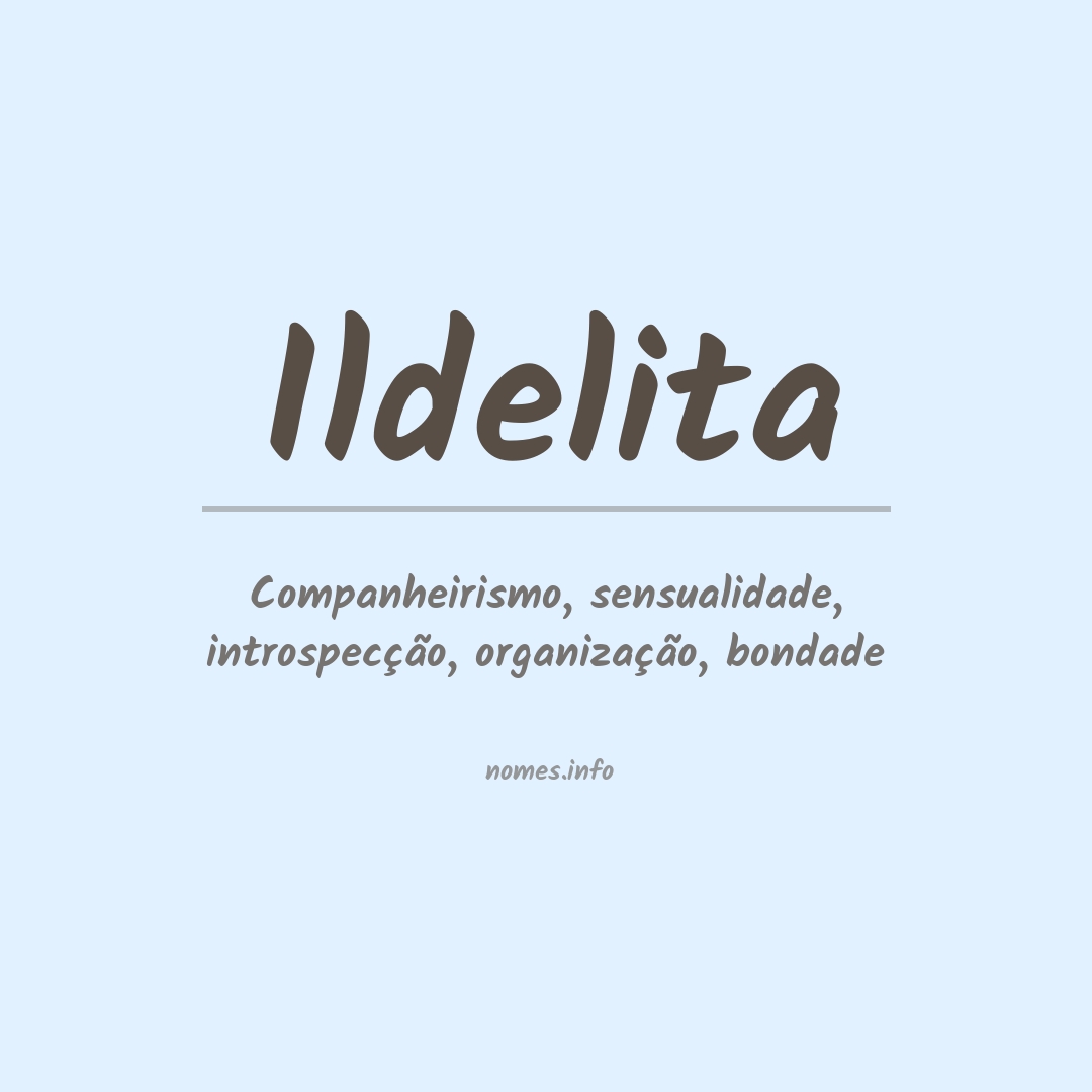 Significado do nome Ildelita