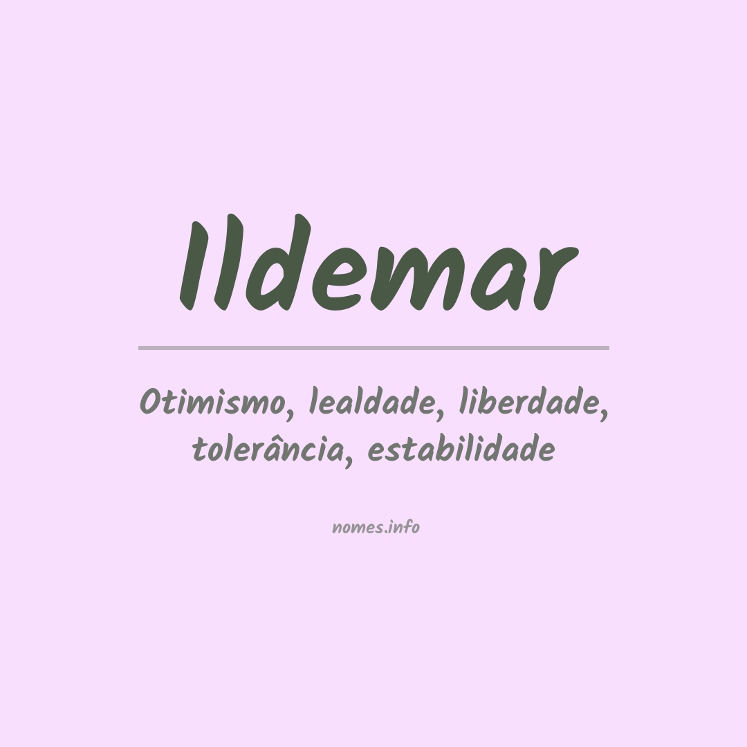 Significado do nome Ildemar