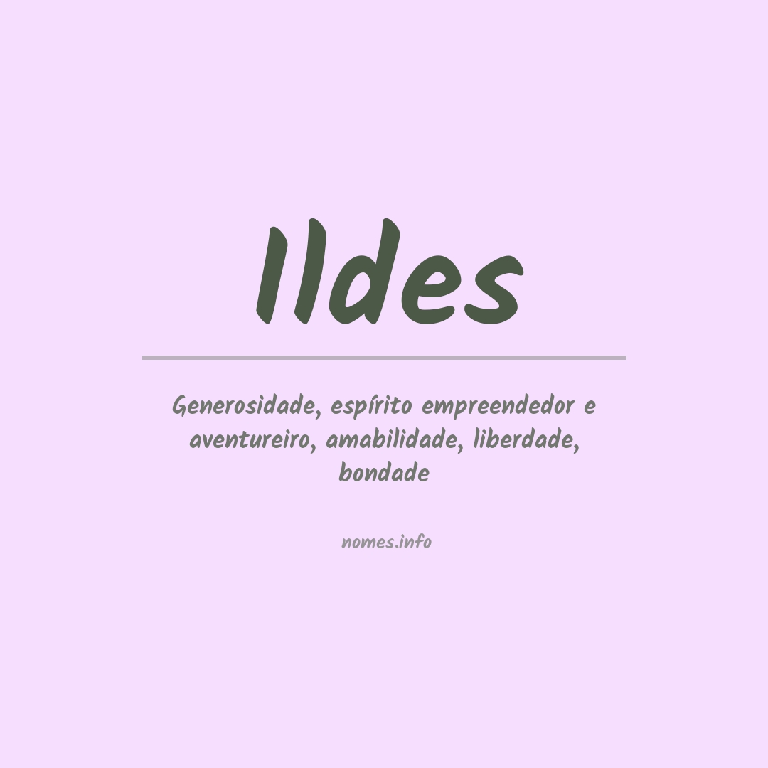 Significado do nome Ildes