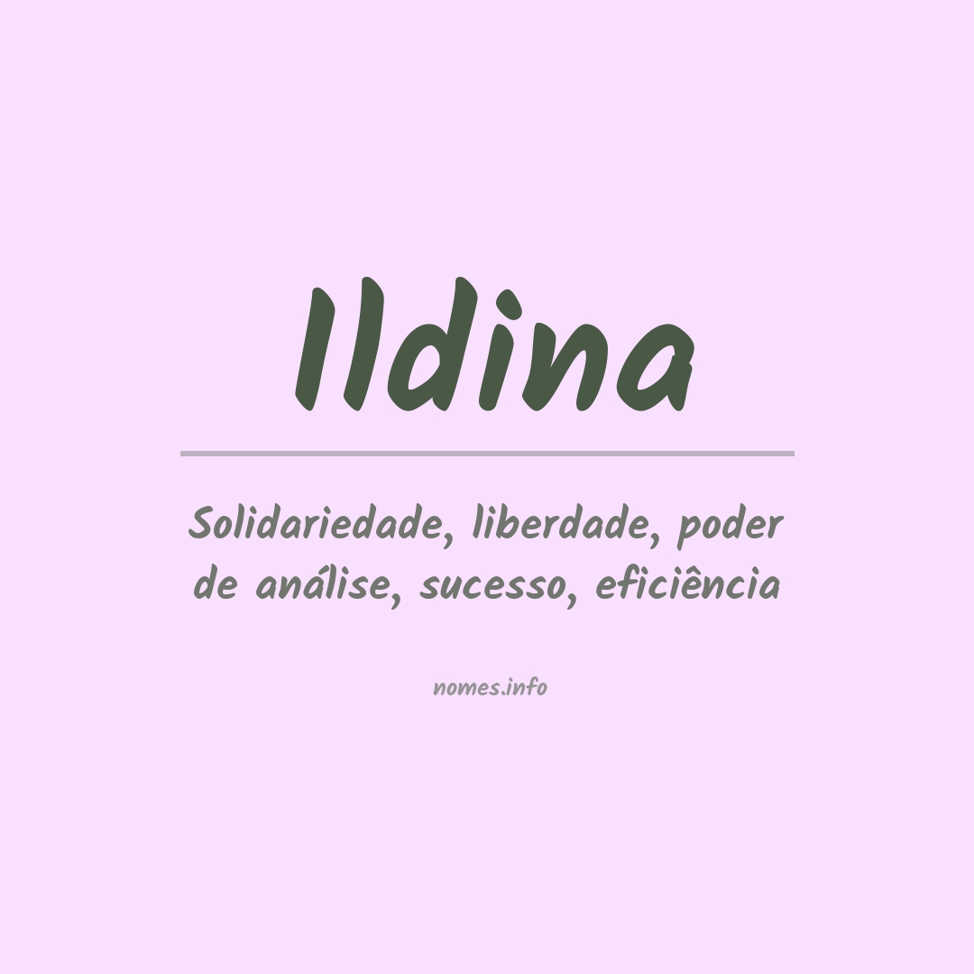 Significado do nome Ildina