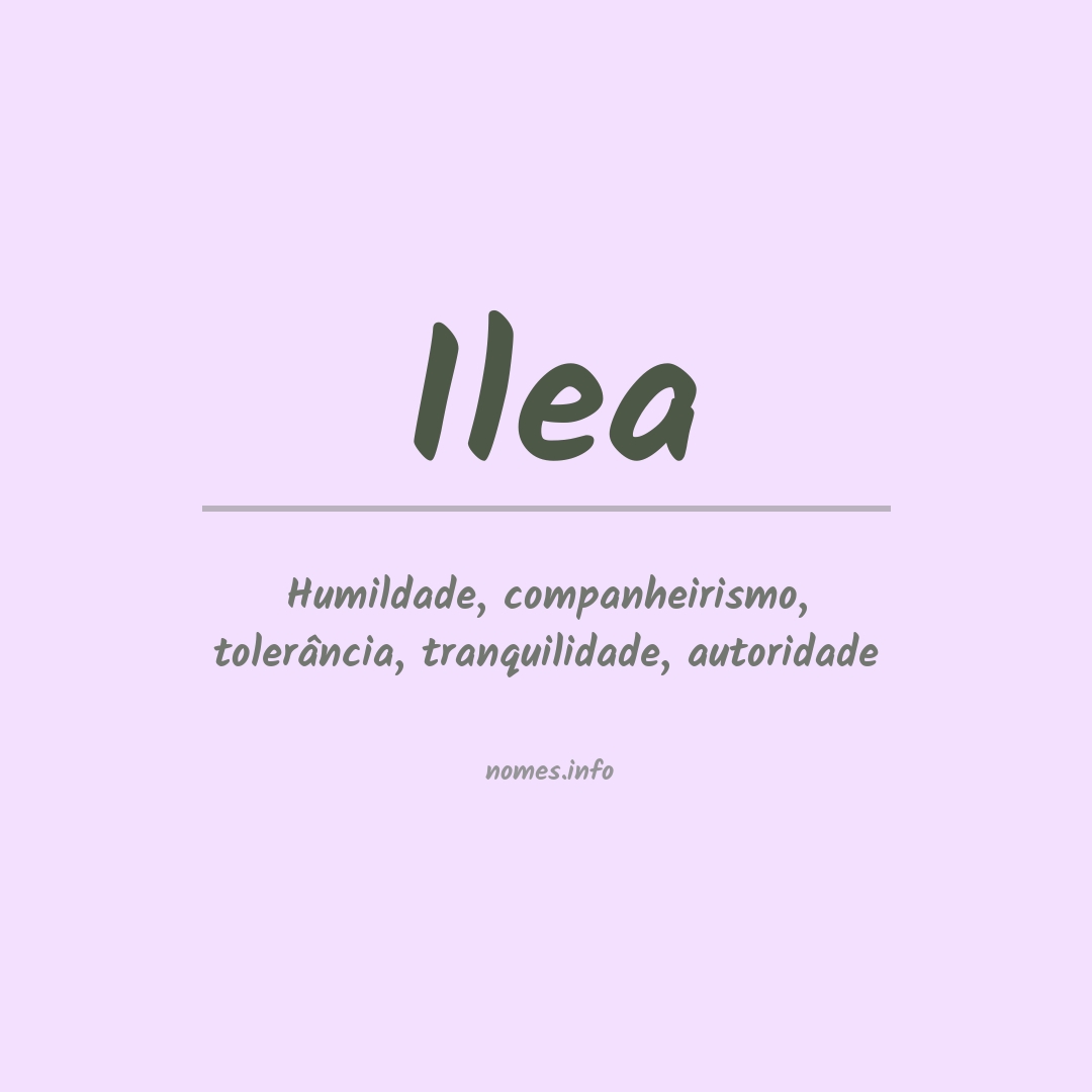 Significado do nome Ilea