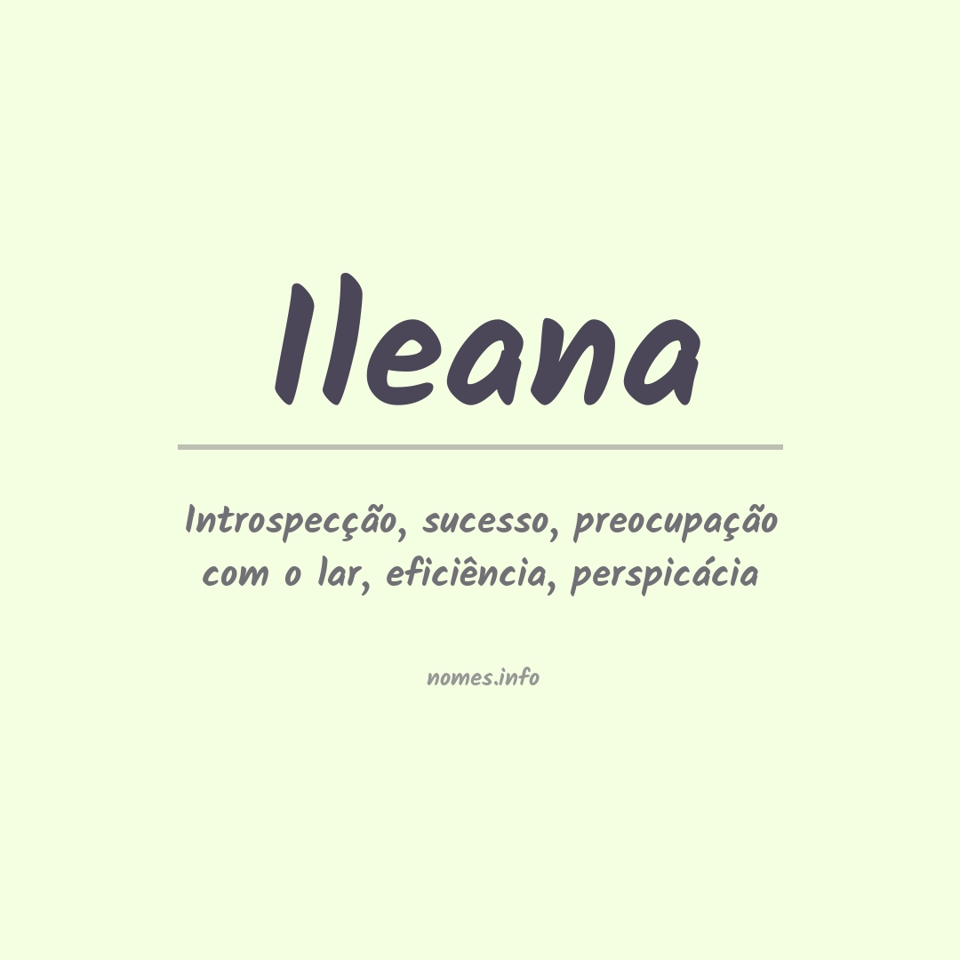 Significado do nome Ileana