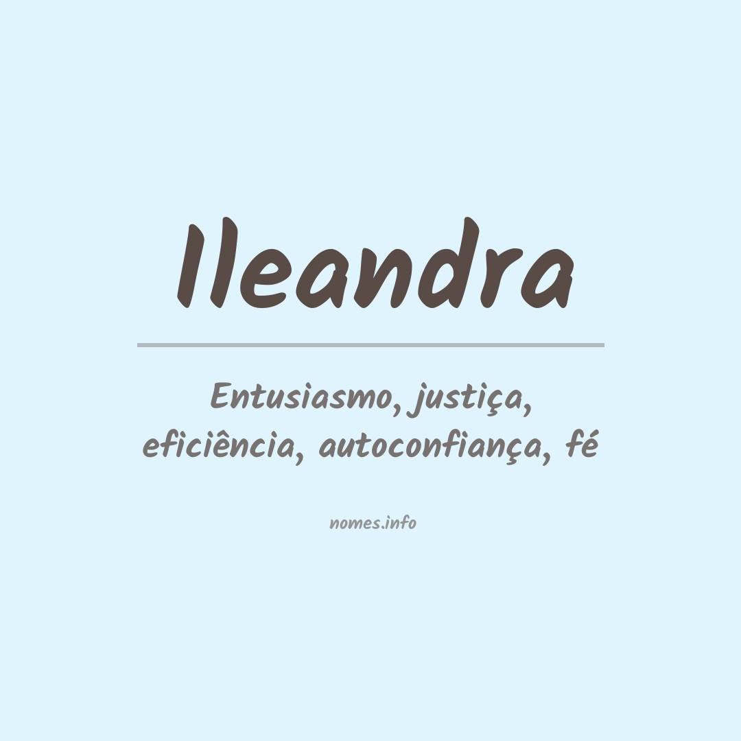 Significado do nome Ileandra