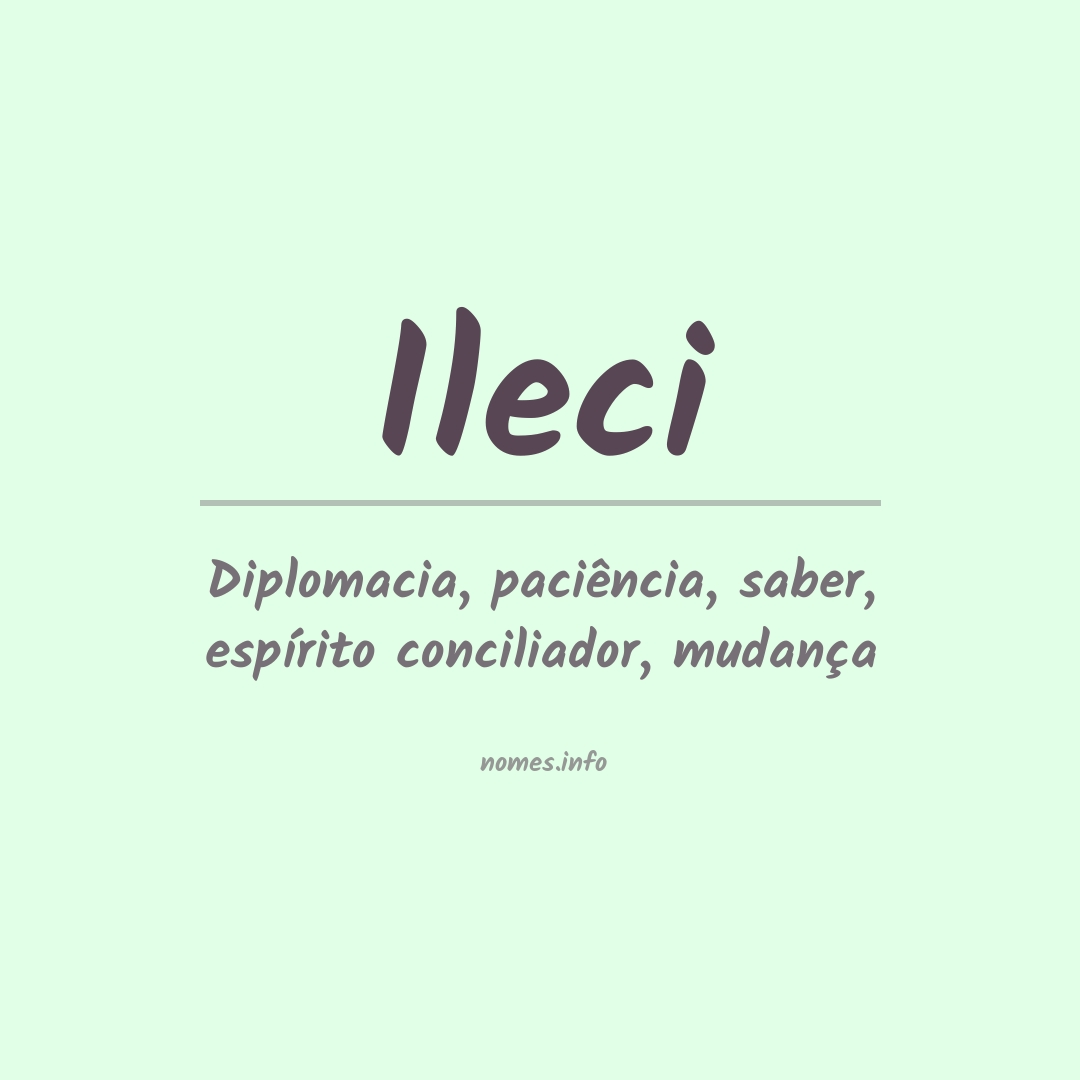 Significado do nome Ileci