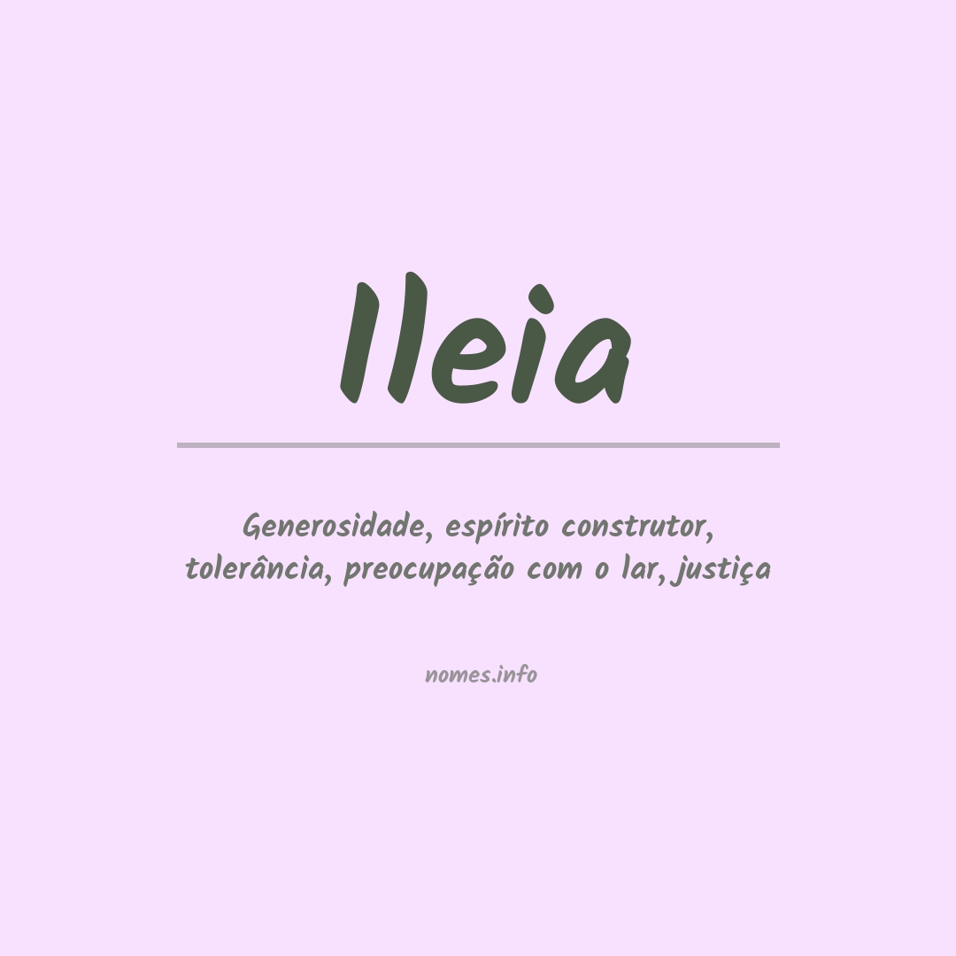 Significado do nome Ileia