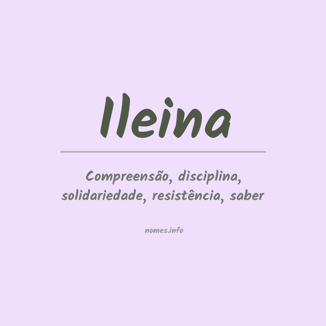 Significado do nome Ileina