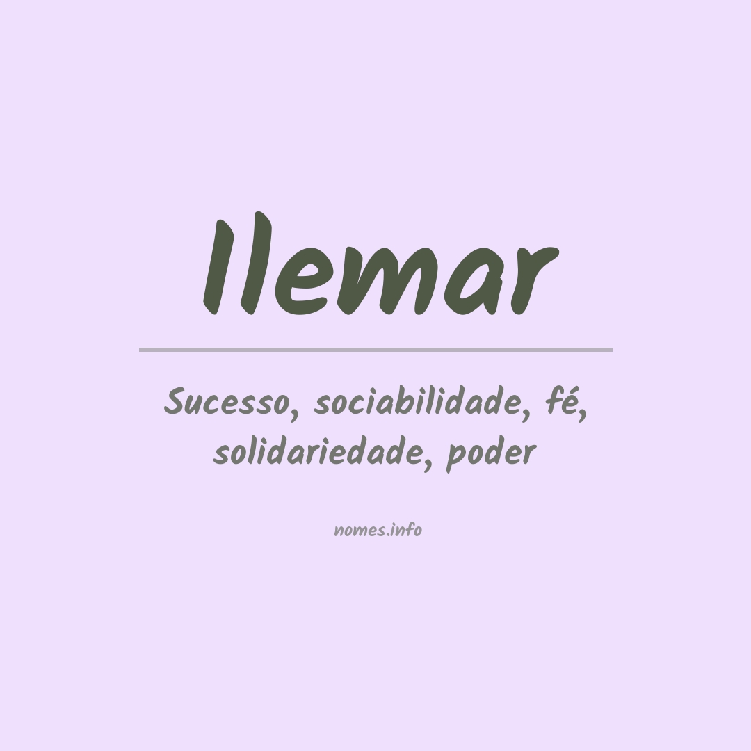 Significado do nome Ilemar