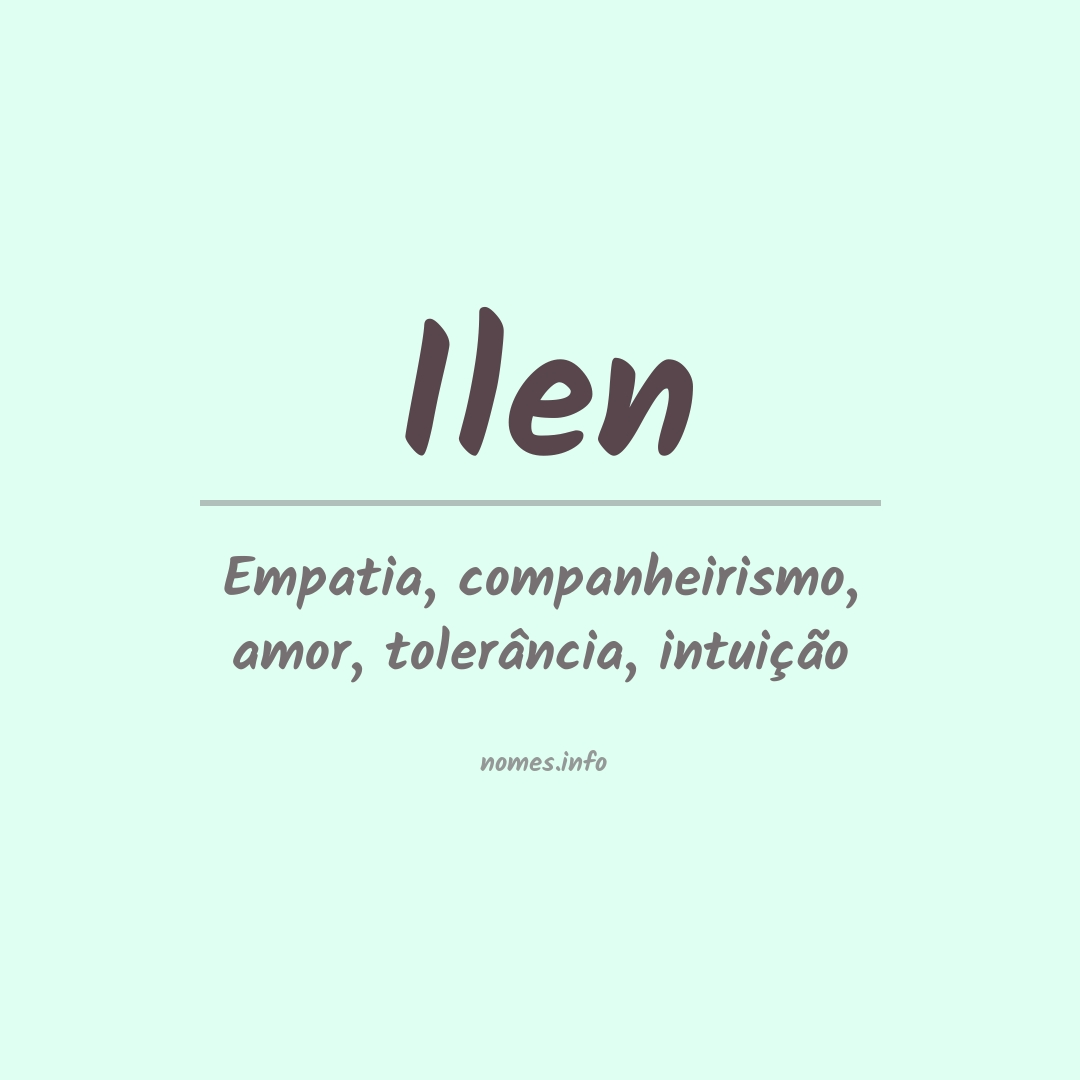 Significado do nome Ilen