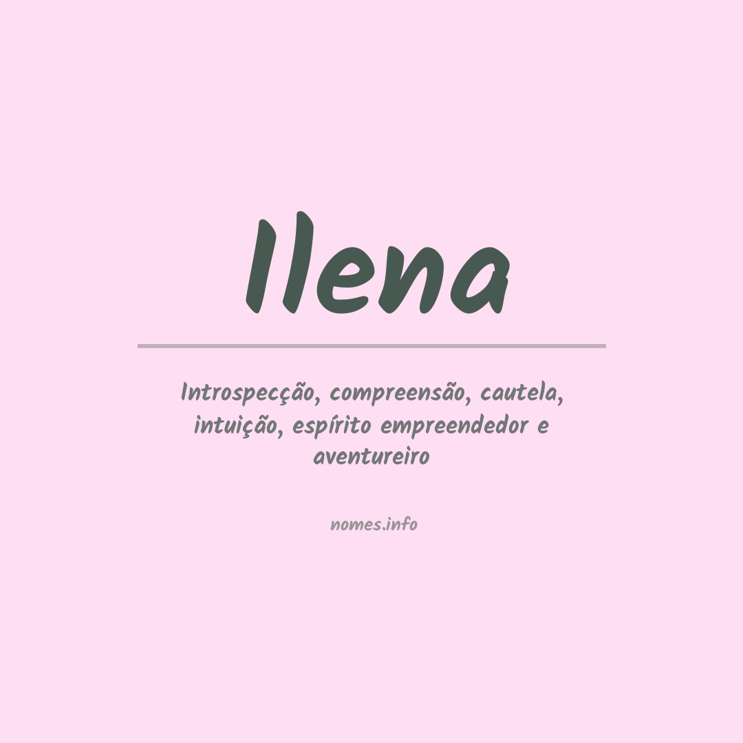 Significado do nome Ilena
