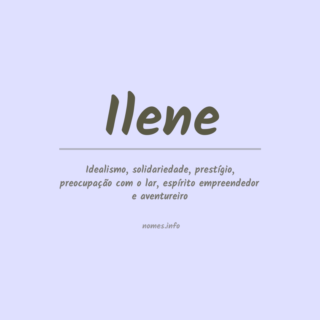 Significado do nome Ilene