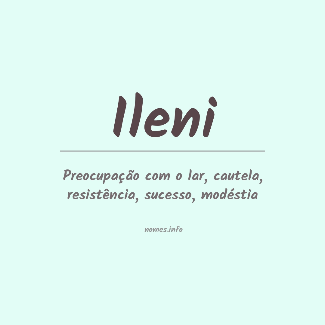 Significado do nome Ileni