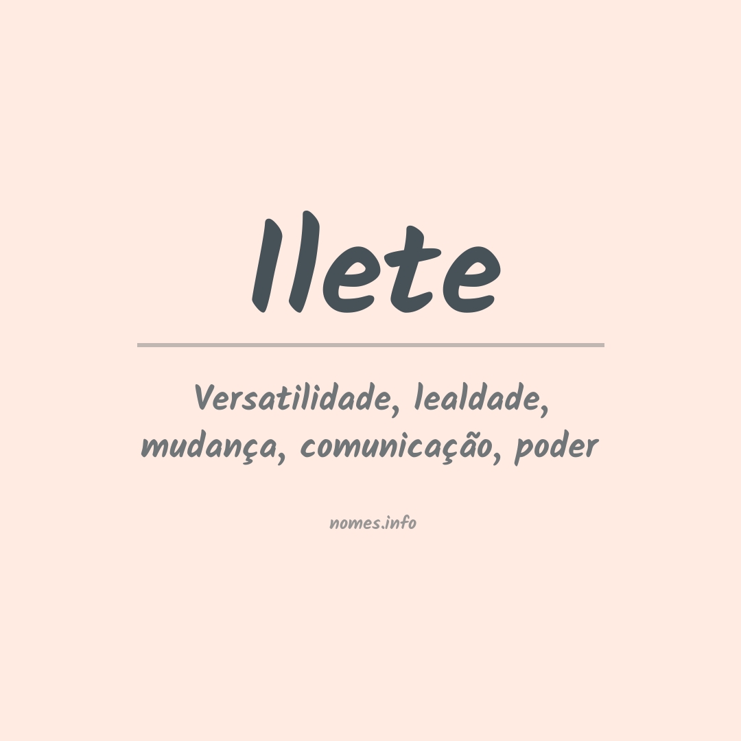 Significado do nome Ilete