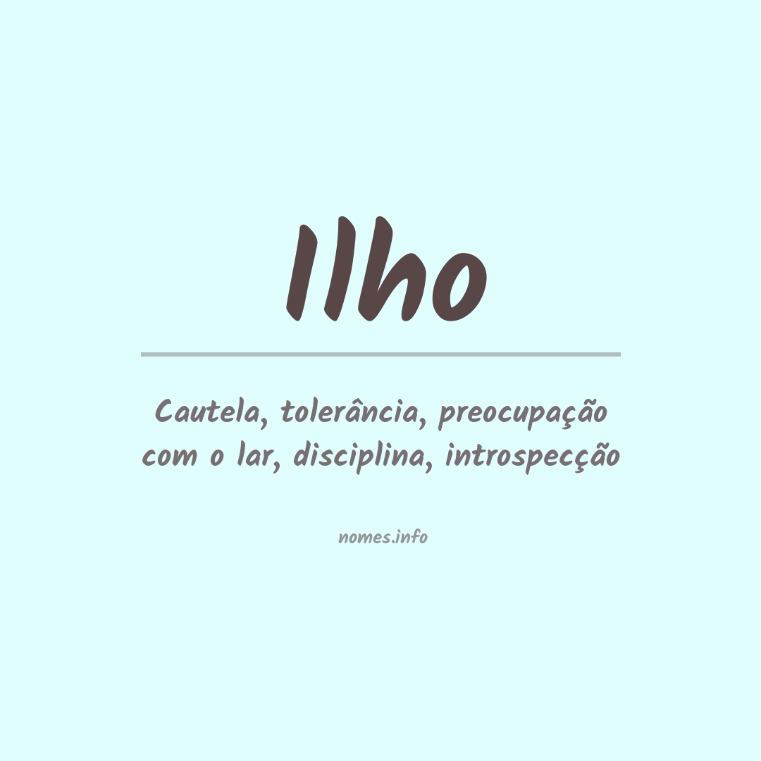 Significado do nome Ilho