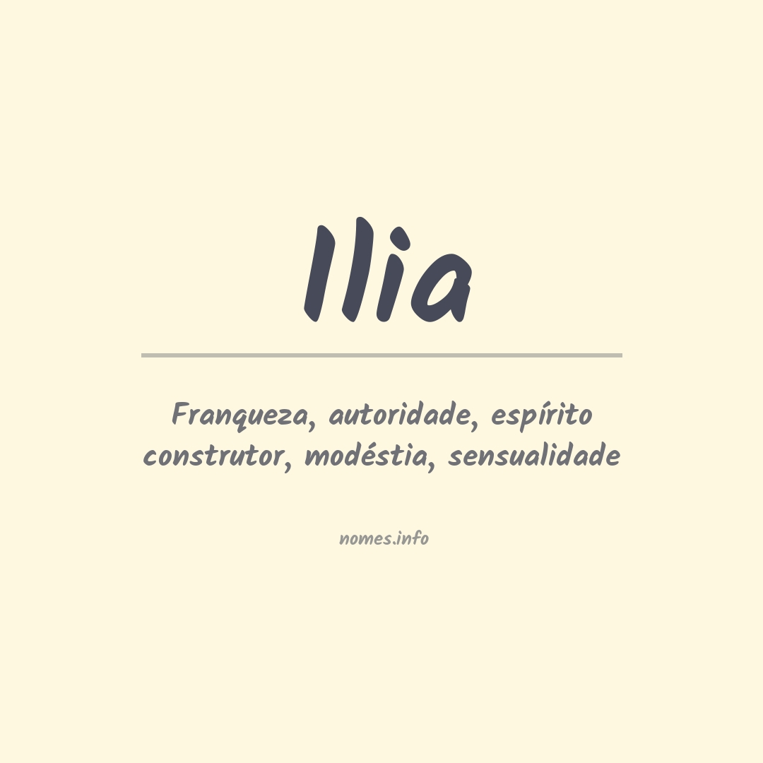Significado do nome Ilia