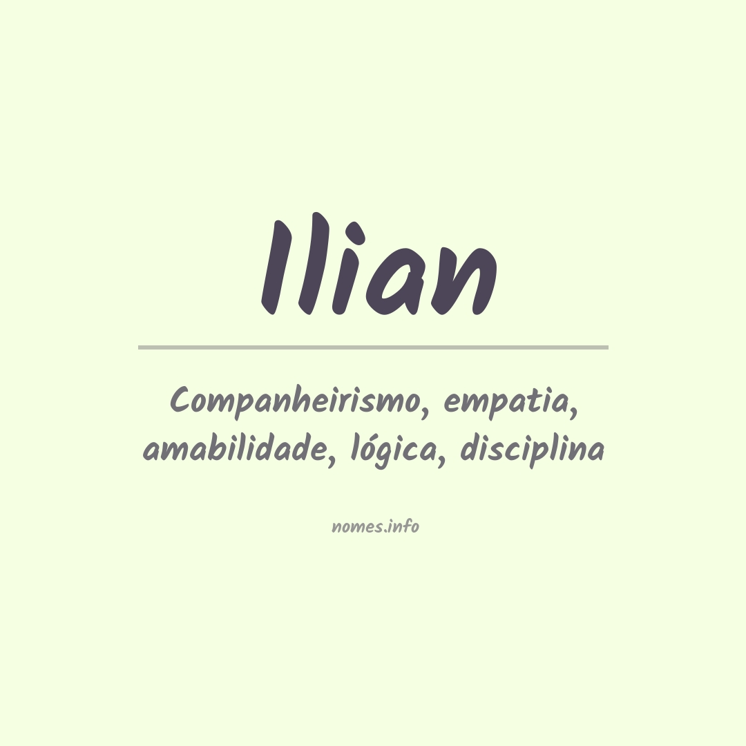 Significado do nome Ilian