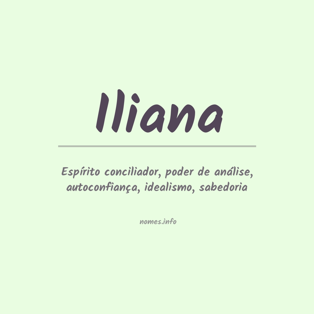 Significado do nome Iliana