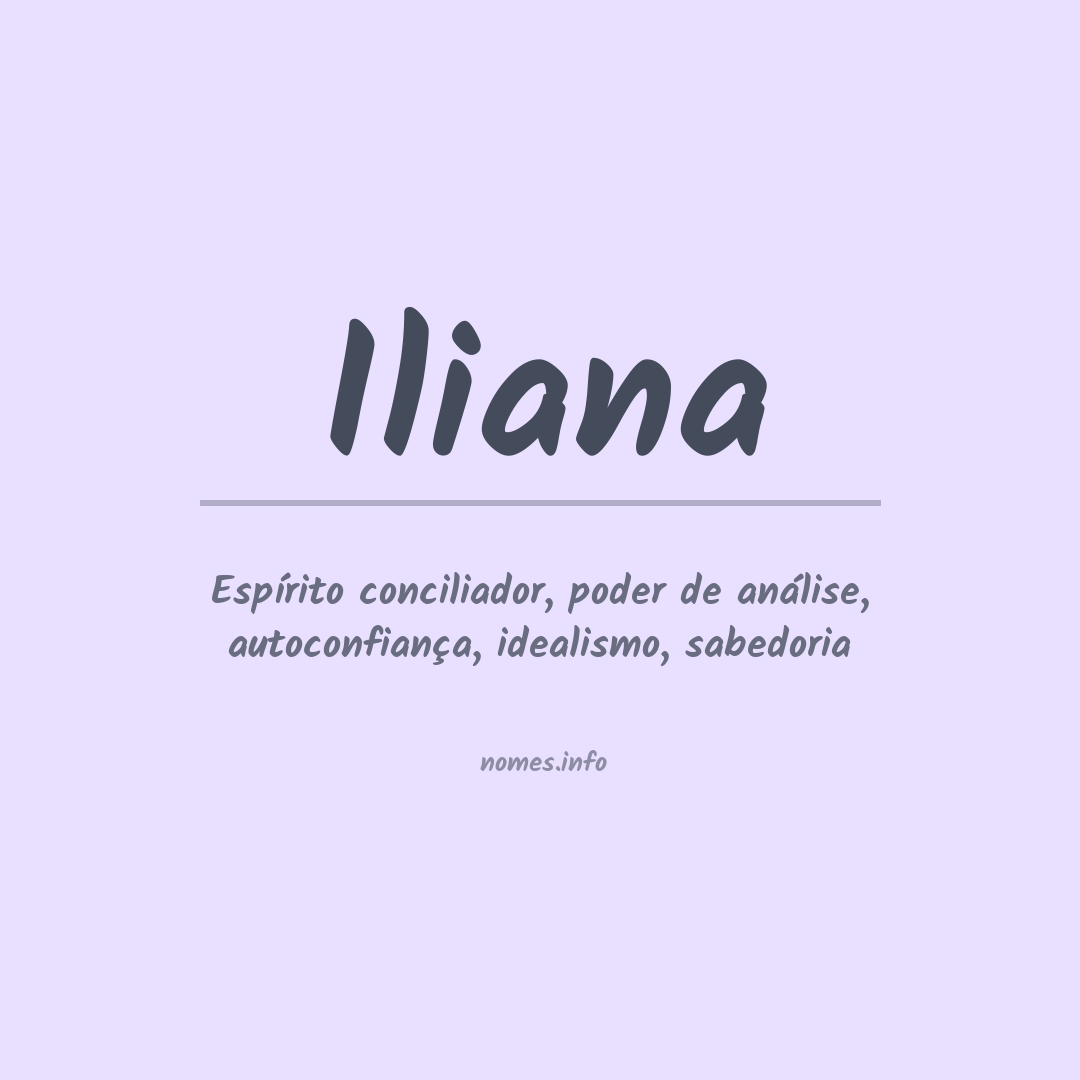 Significado Do Nome Iliana