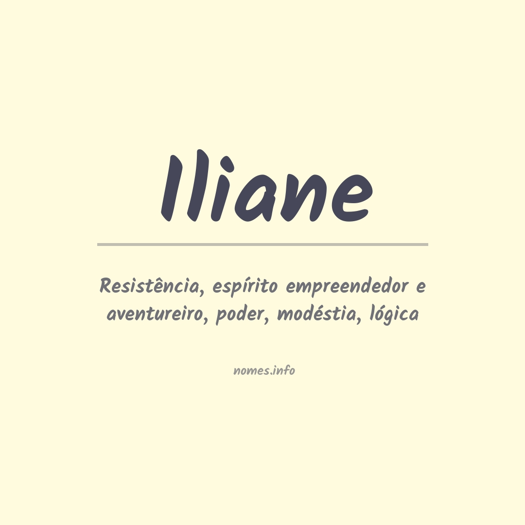 Significado do nome Iliane