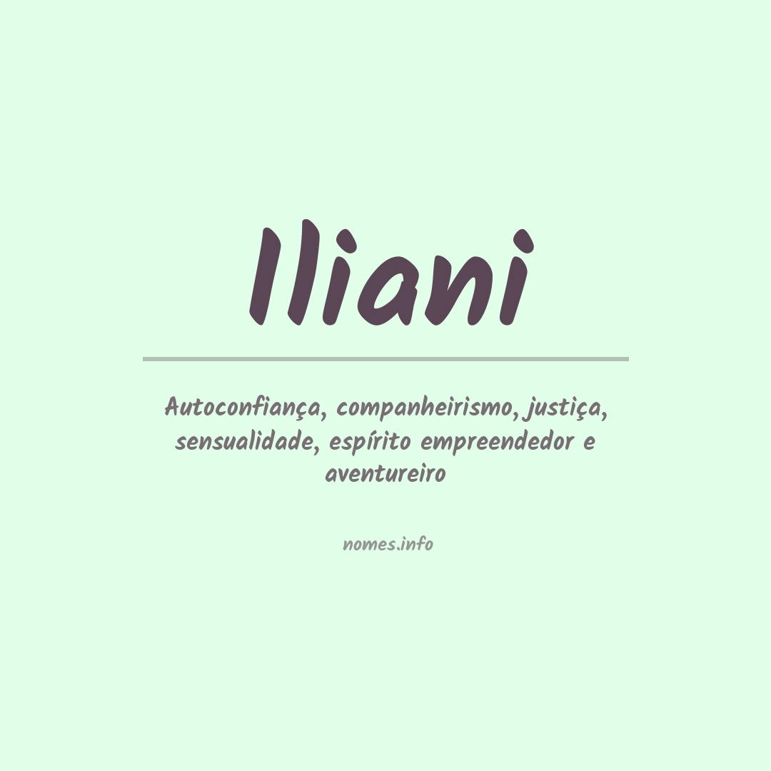 Significado do nome Iliani