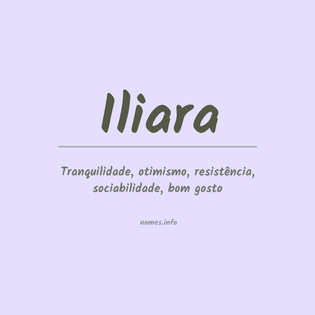 Significado do nome Iliara