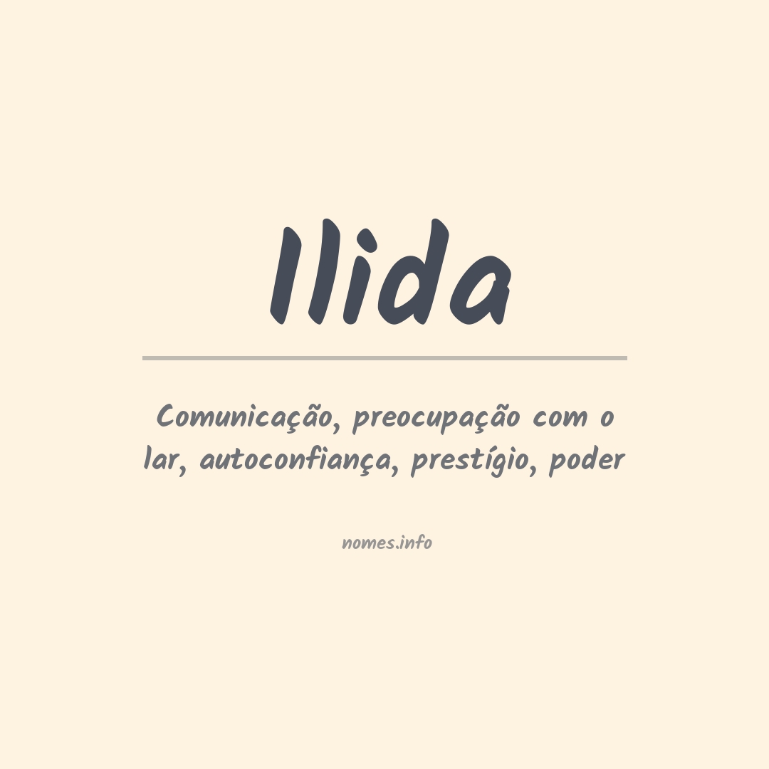 Significado do nome Ilida