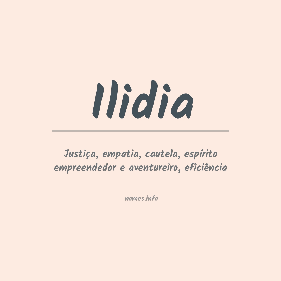 Significado do nome Ilidia