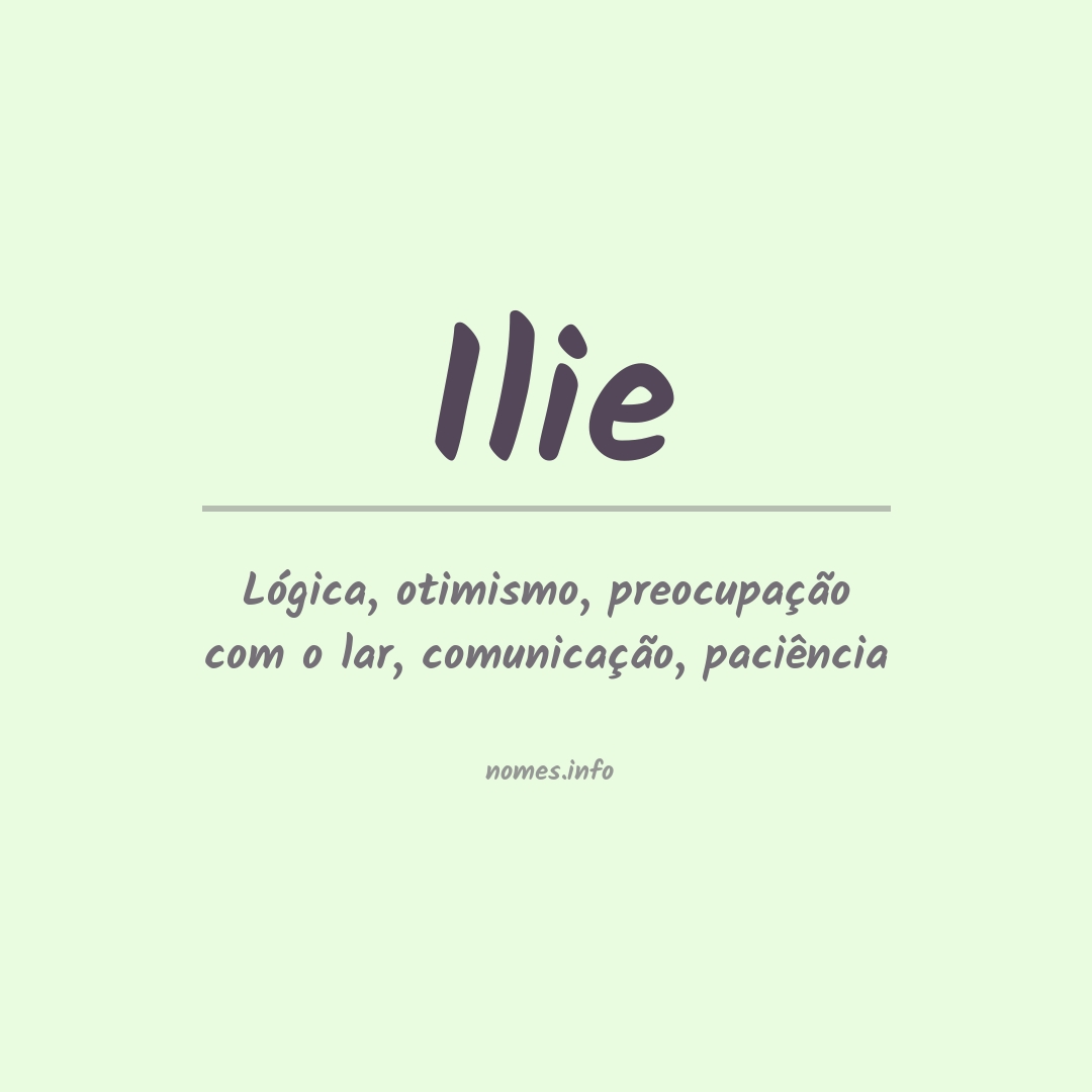 Significado do nome Ilie