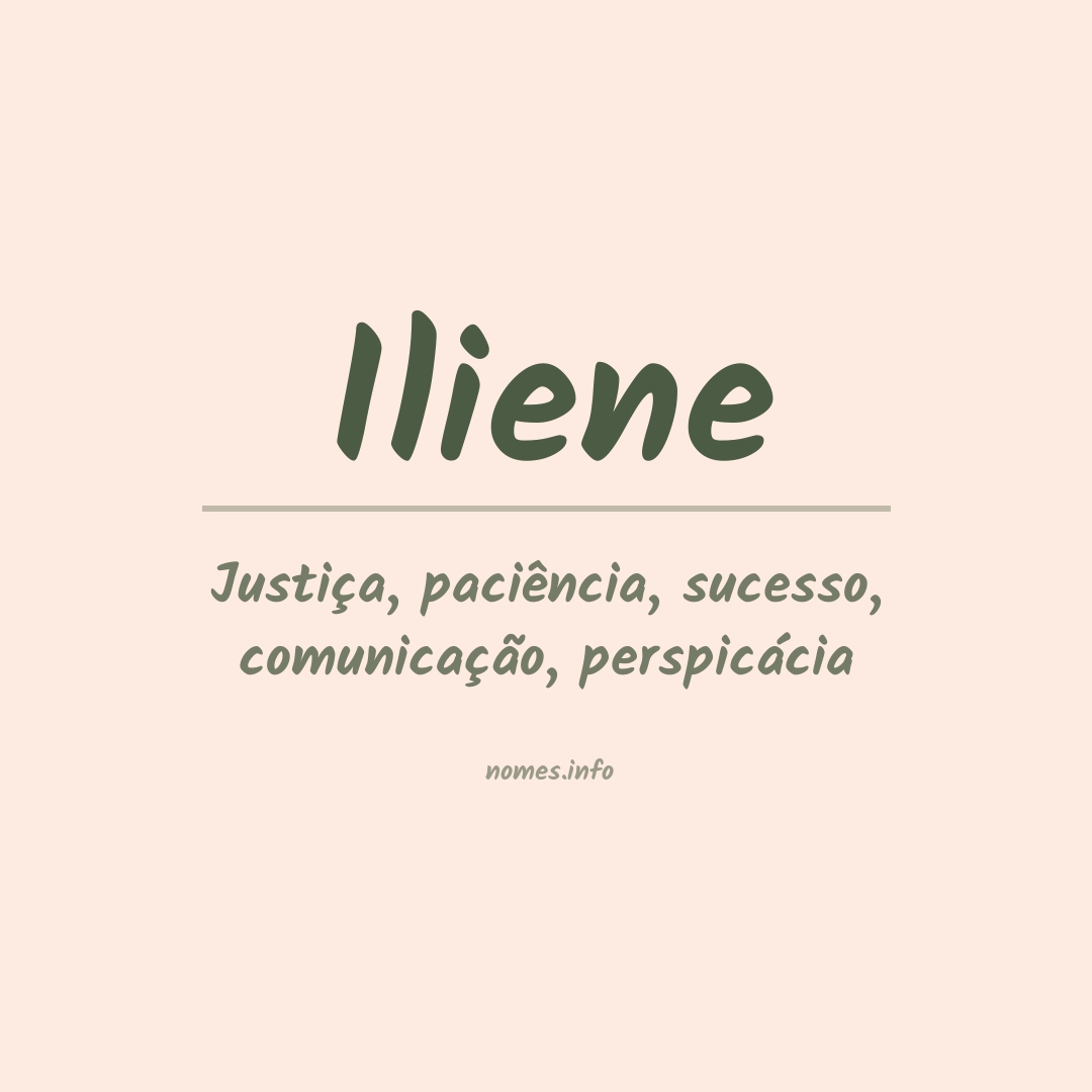 Significado do nome Iliene