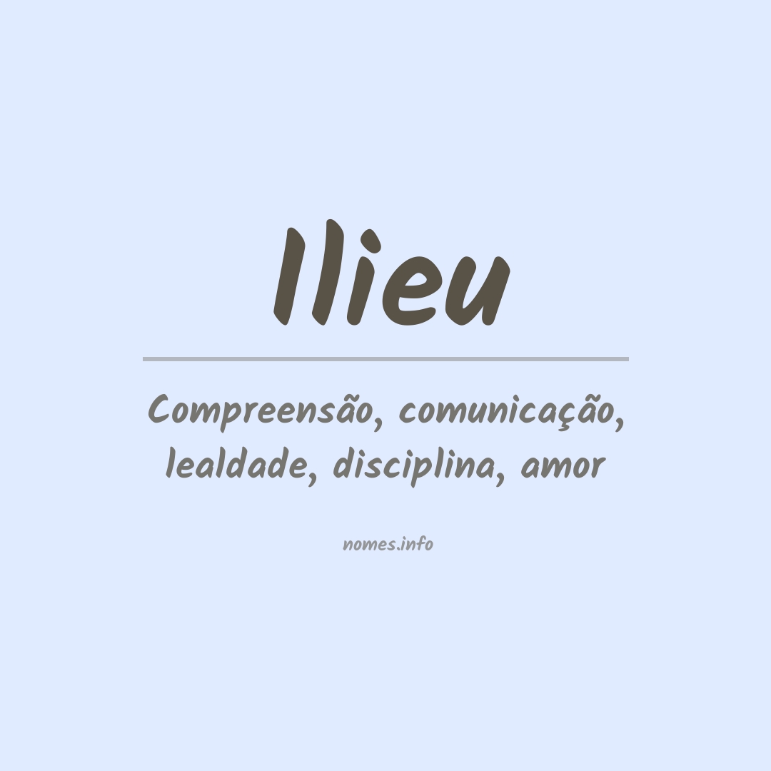 Significado do nome Ilieu Significado do nome Ilieu