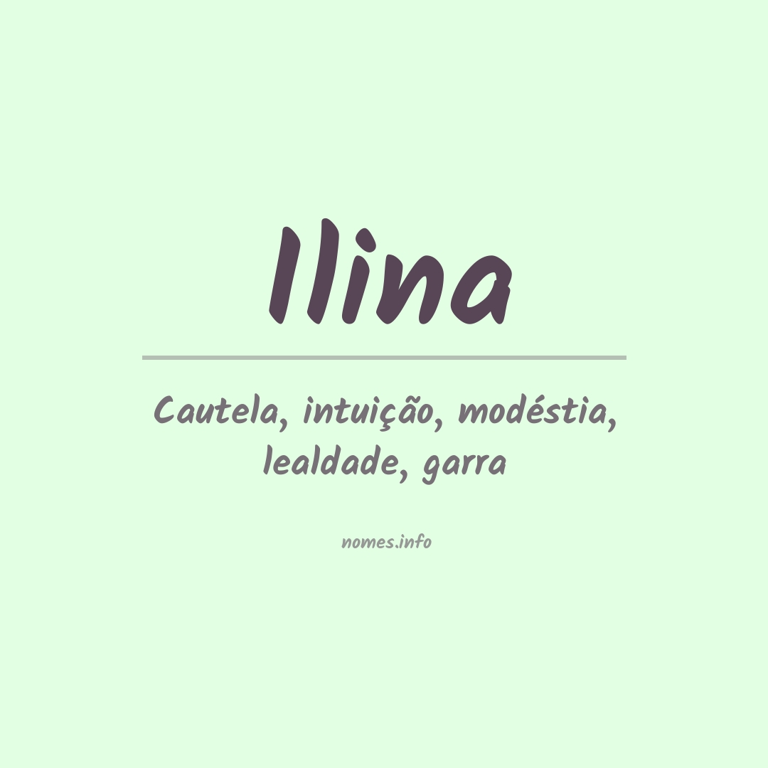 Significado do nome Ilina