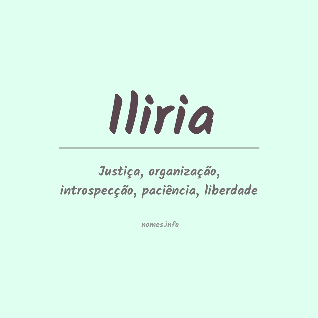 Significado do nome Iliria