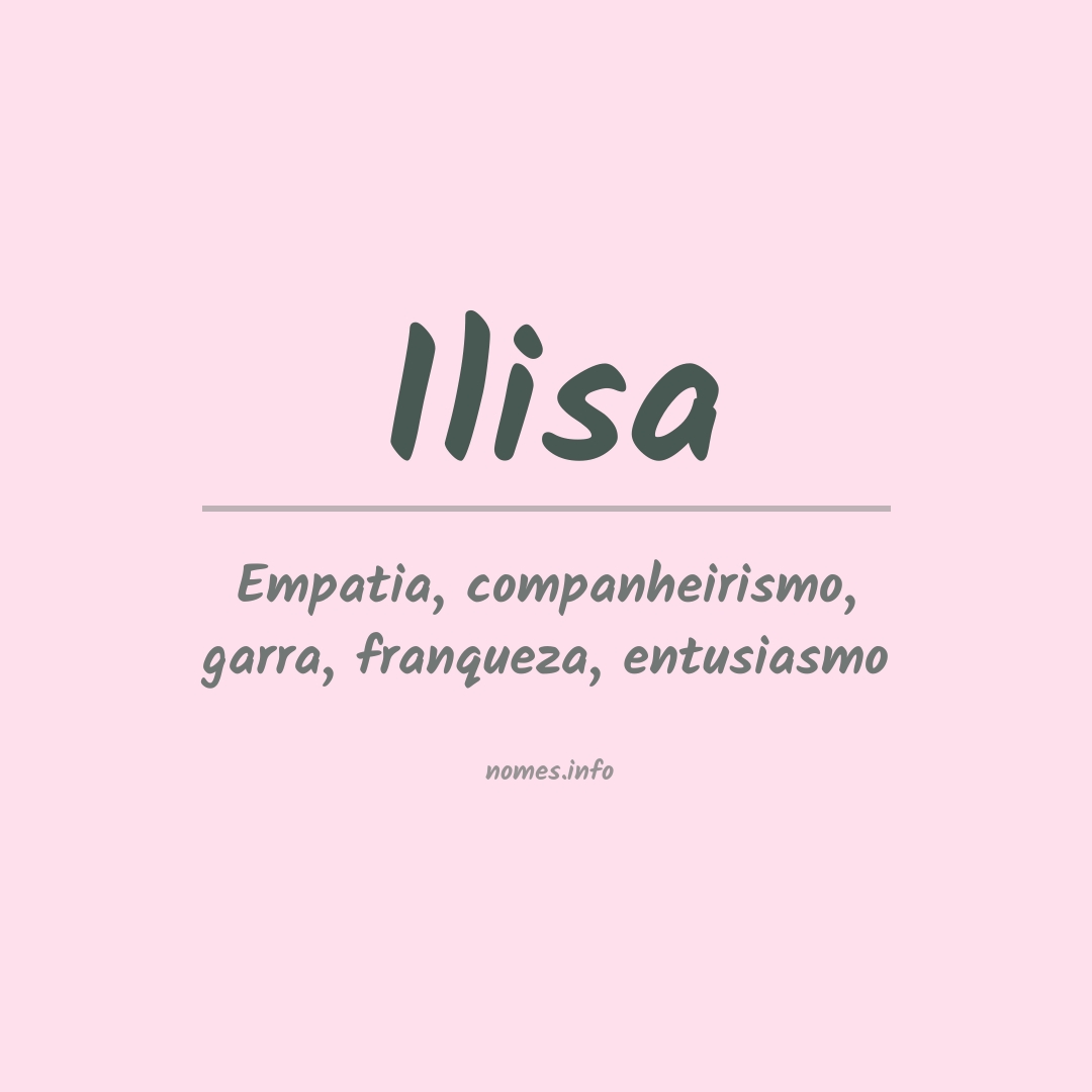 Significado do nome Ilisa