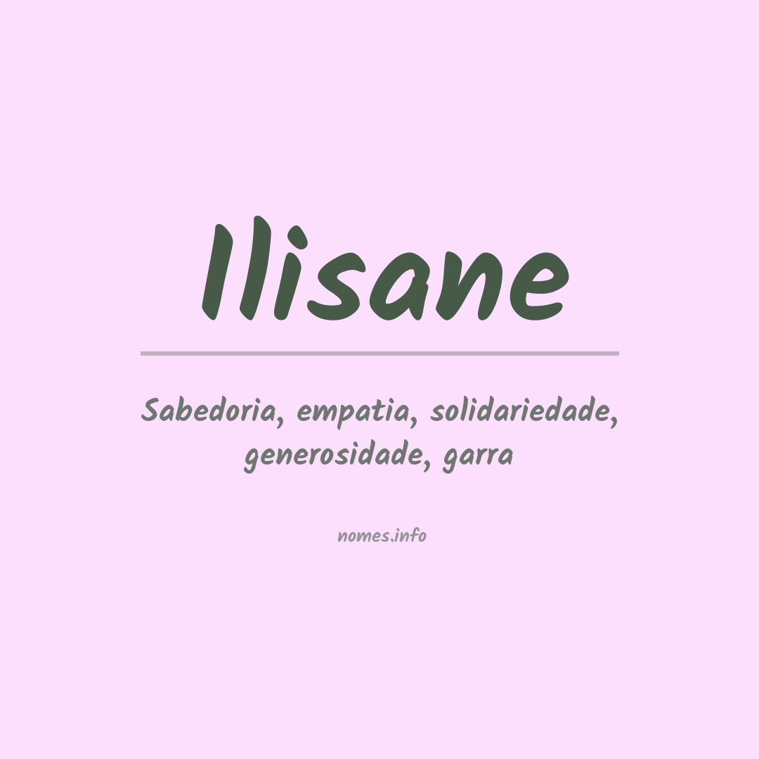Significado do nome Ilisane