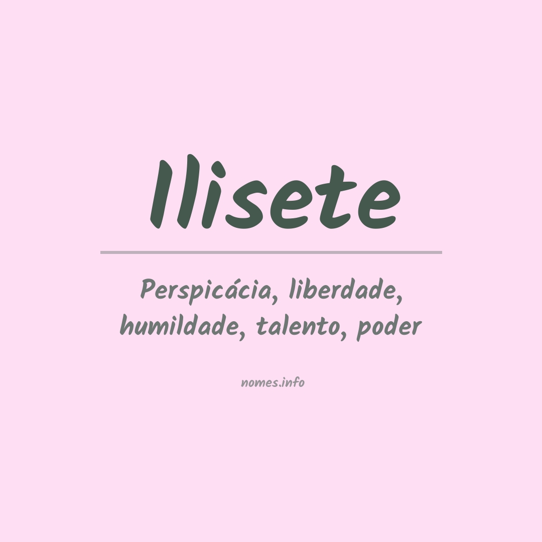 Significado do nome Ilisete