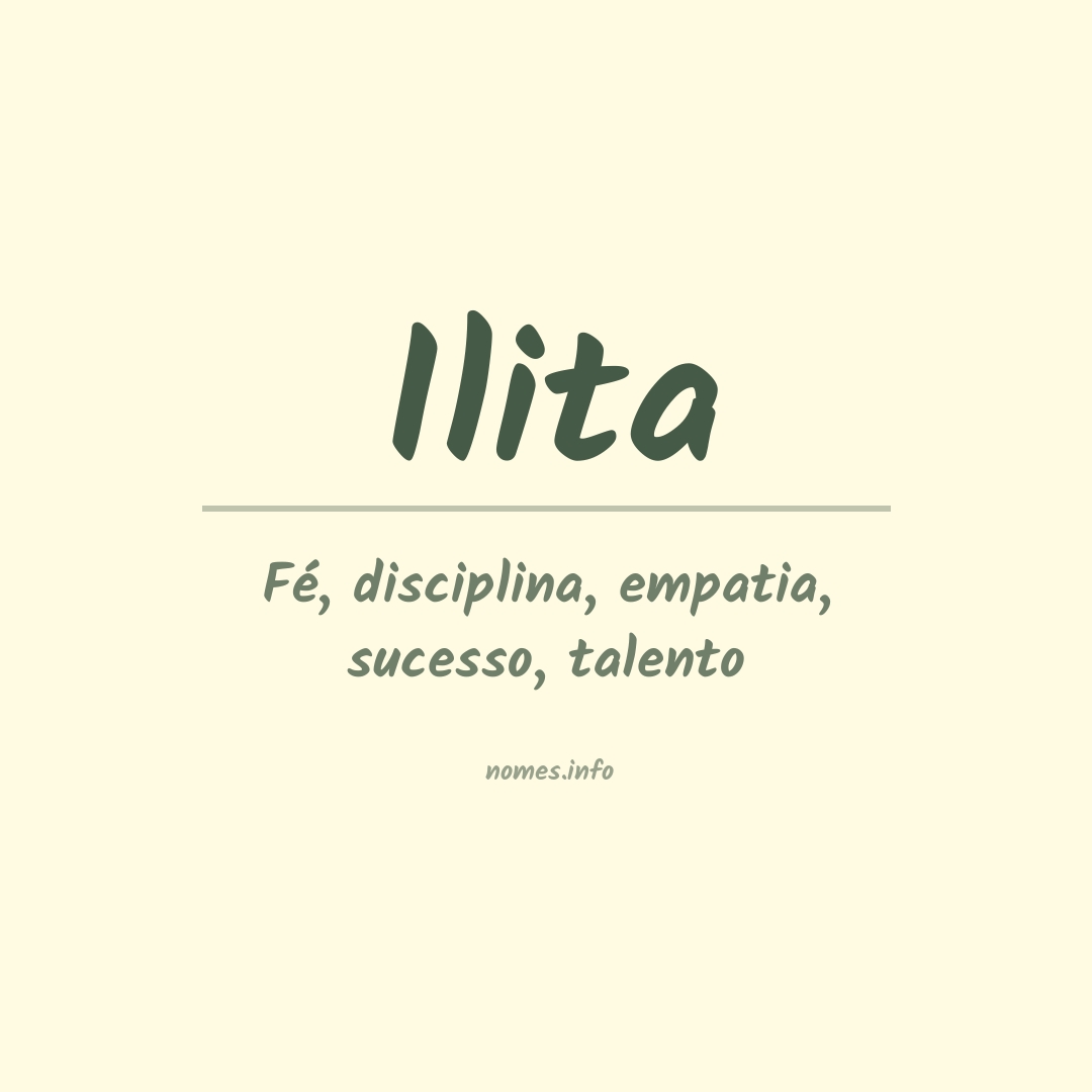 Significado do nome Ilita