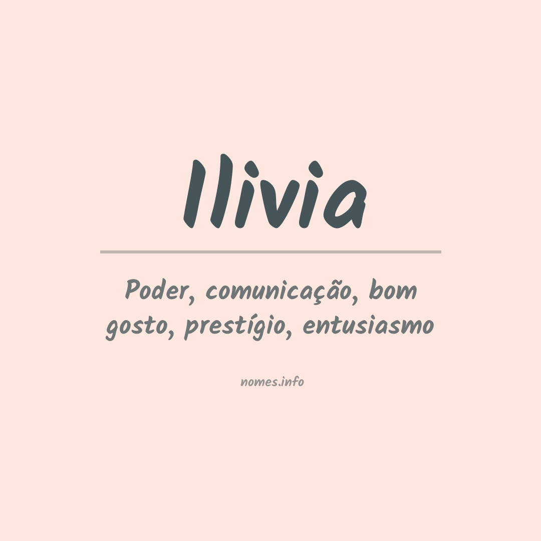 Significado do nome Ilivia