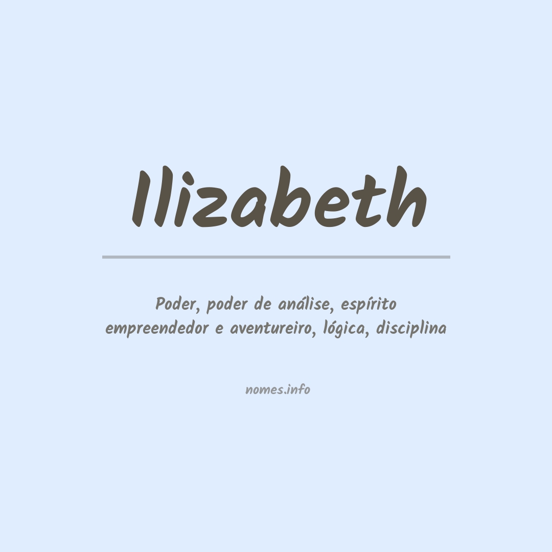 Significado do nome Ilizabeth