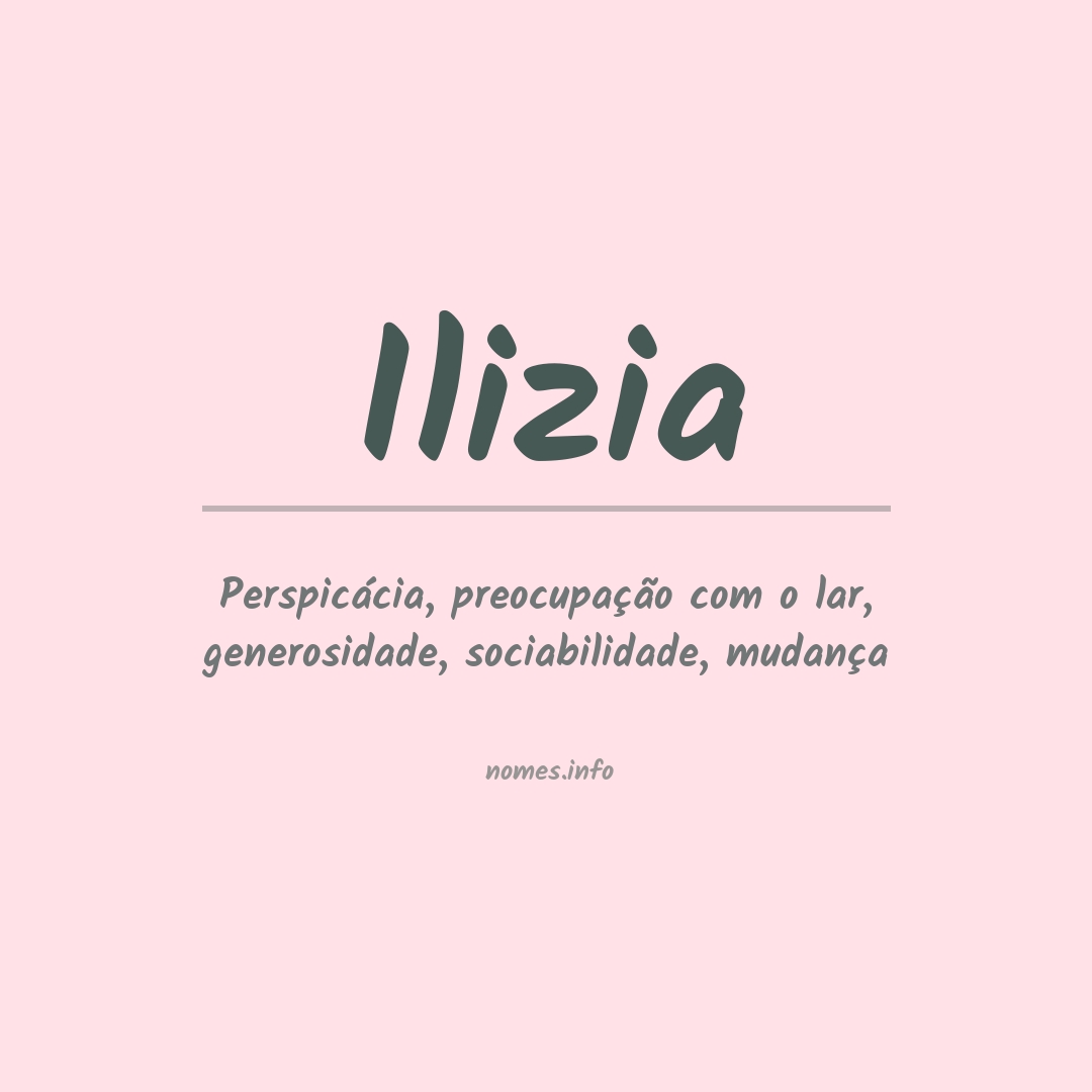 Significado do nome Ilizia