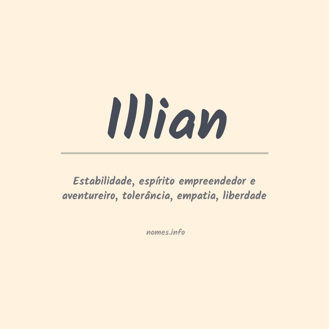 Significado do nome Illian