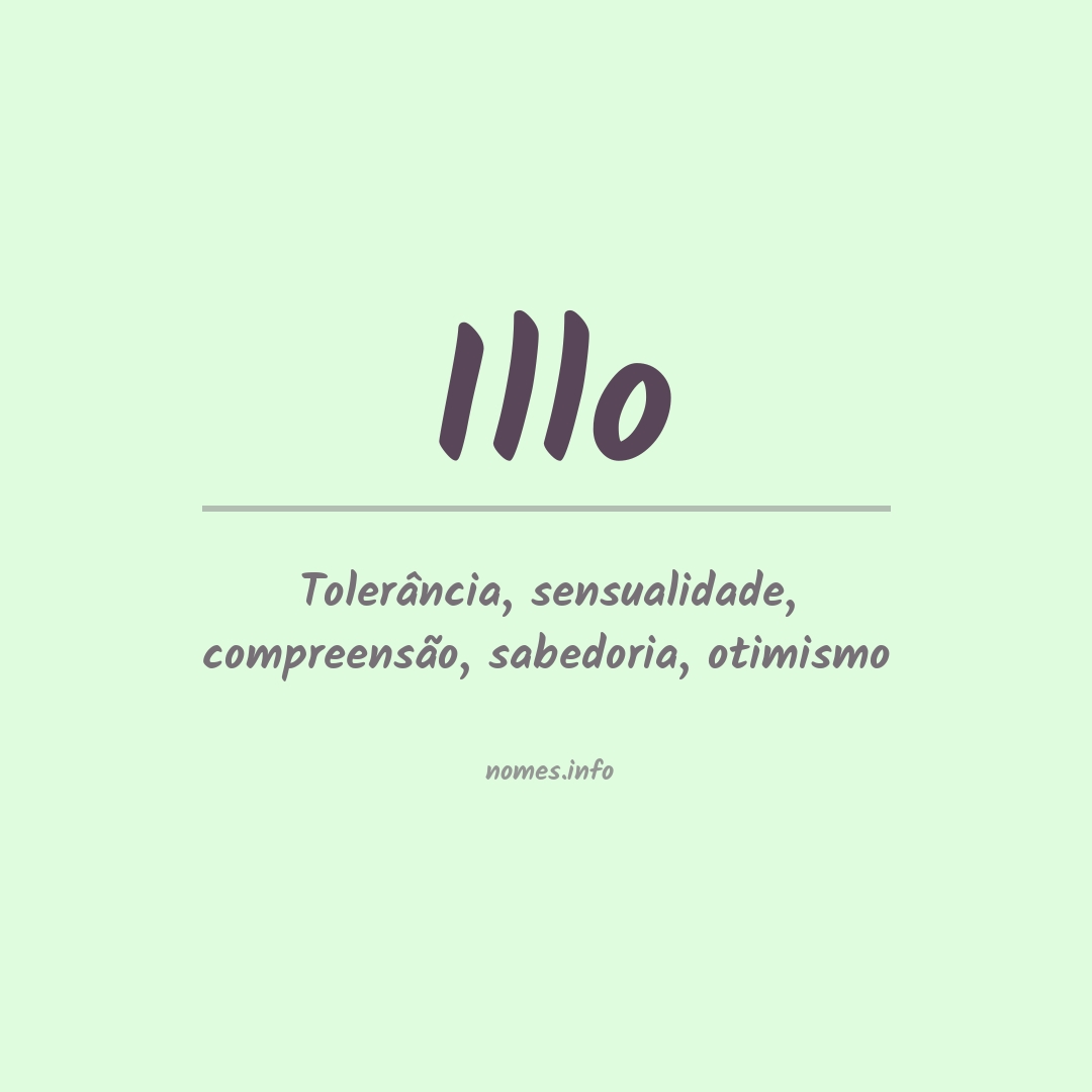 Significado do nome Illo Significado do nome Illo
