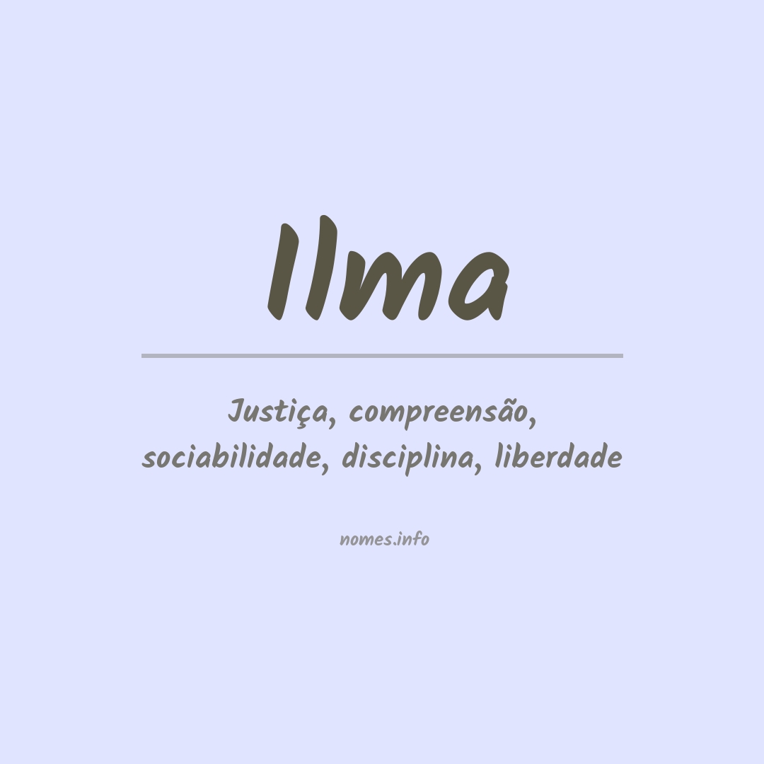 Significado do nome Ilma