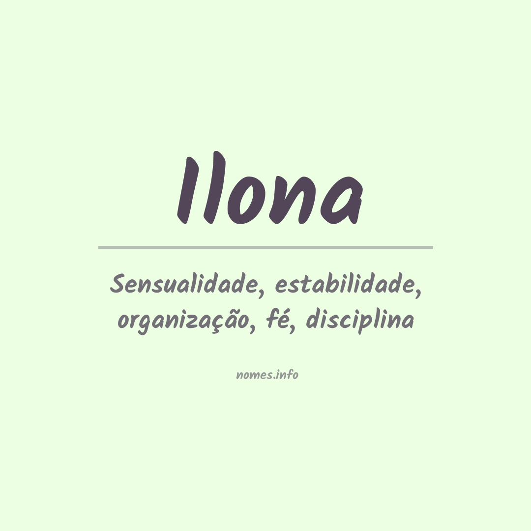 Significado do nome Ilona