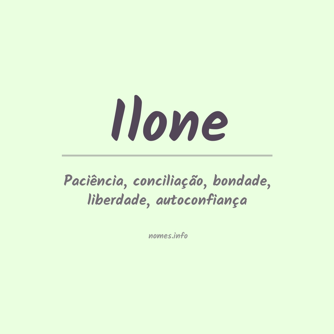 Significado do nome Ilone