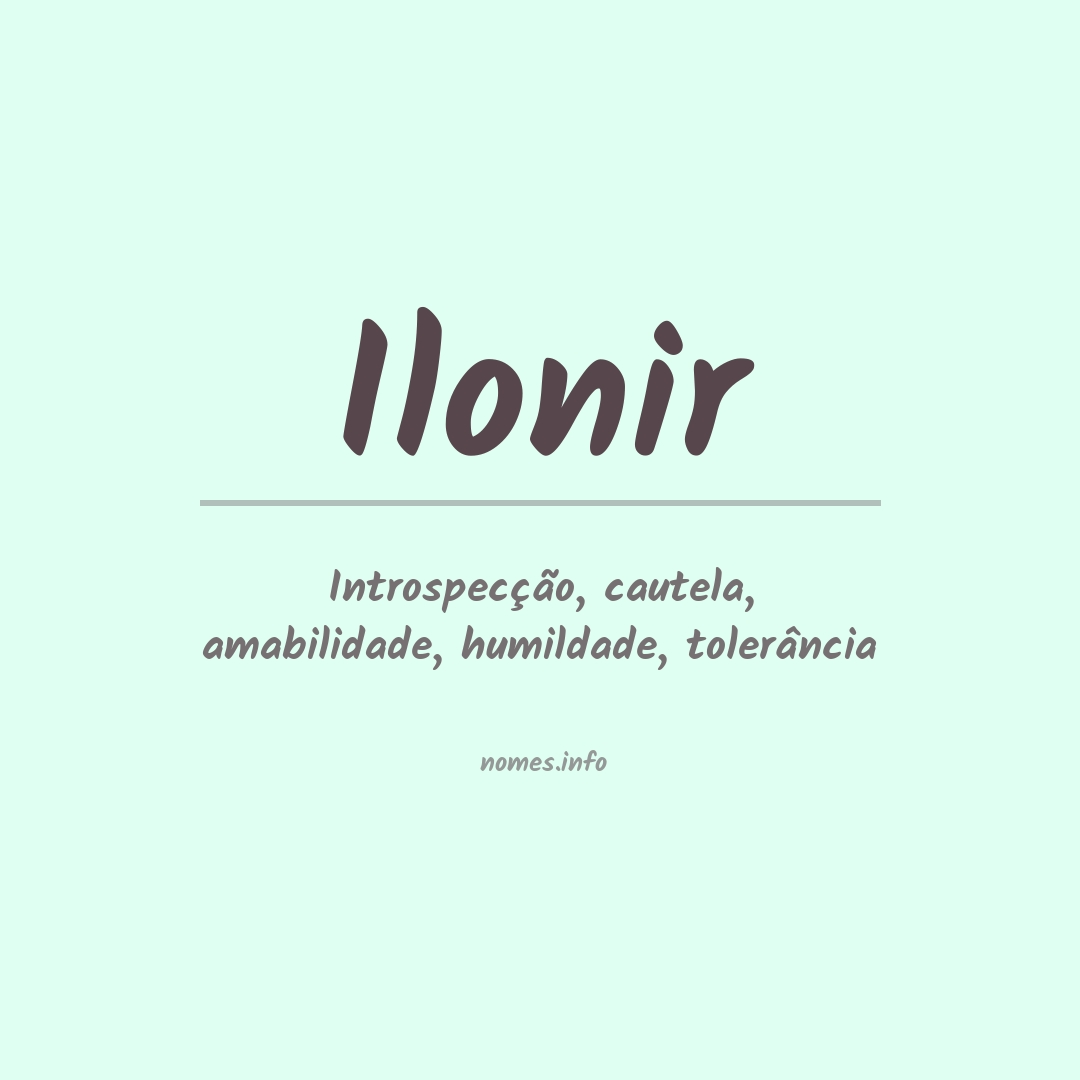 Significado do nome Ilonir